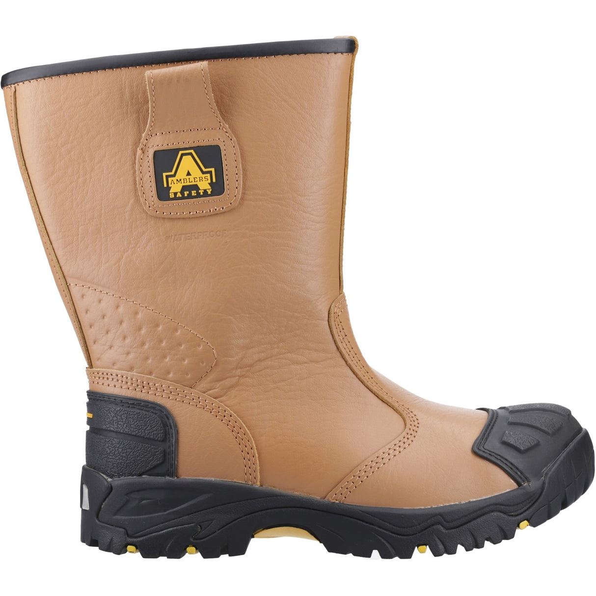 Amblers Safety Mens FS143 Waterproof pull on Safety Rigger Boot Tan