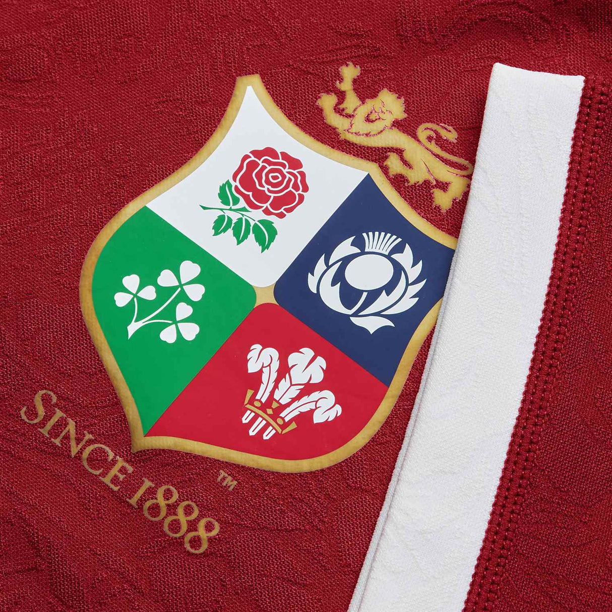 Canterbury British & Irish Lions Rugby 2024/25 Unisex Short Sleeved Replica Jersey Close-Up Team Crest View