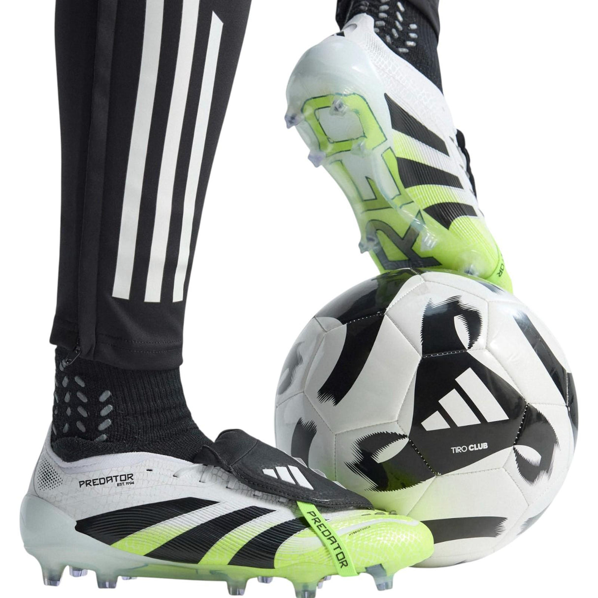 adidas Predator Elite Fold-Over Tongue Adults Firm Ground Football Boots Model Outer and Sole View