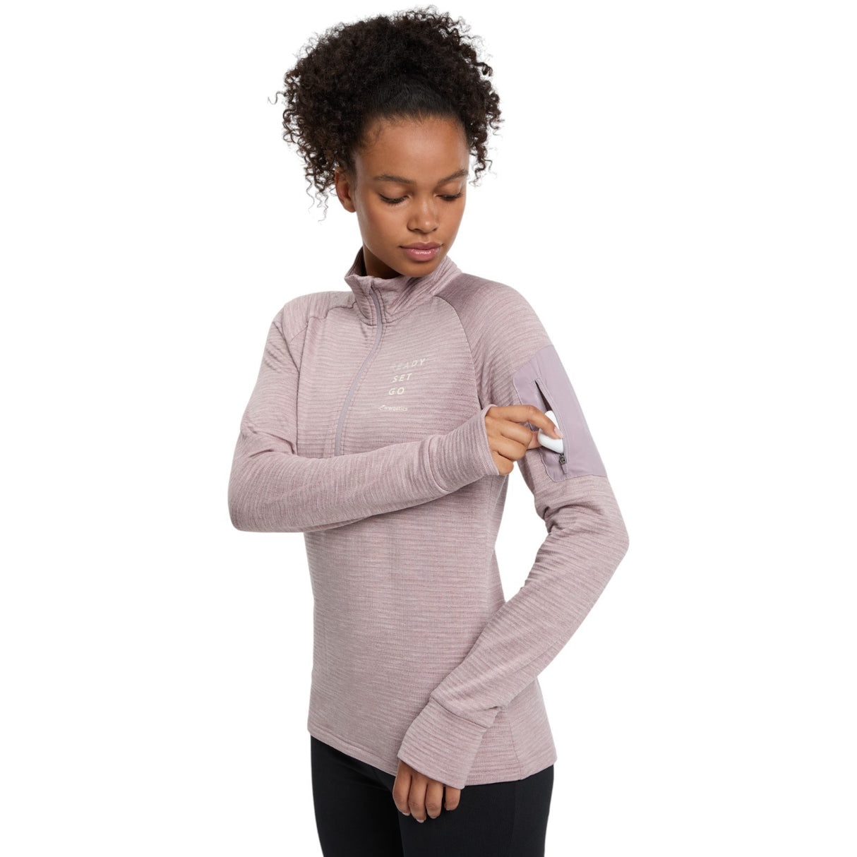 Energetics Wilona Womens Midlayer Half Zip Long Sleeve Fleece Top