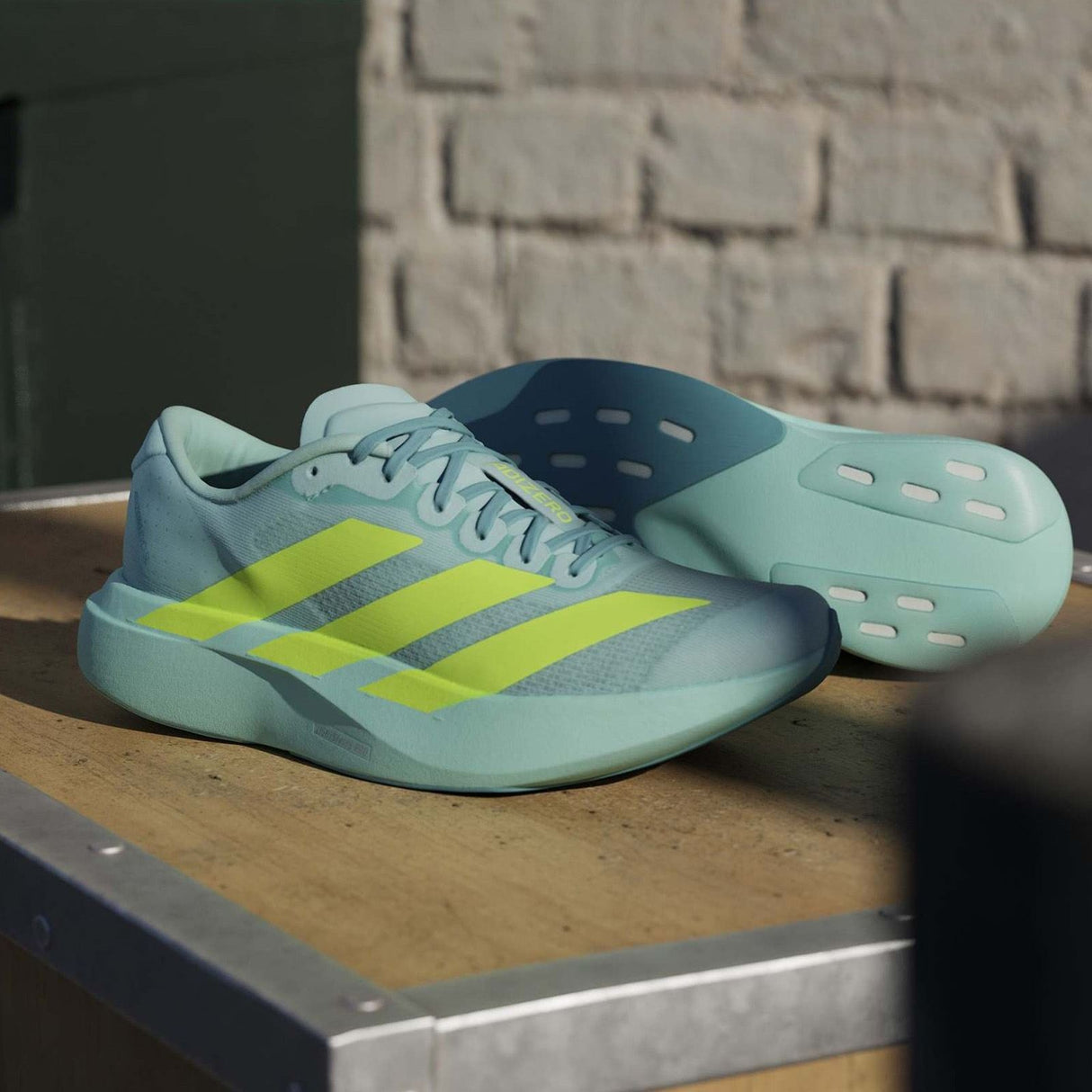 adidas Adizero EVO SL Womens Regular-it Lace Running Shoes
