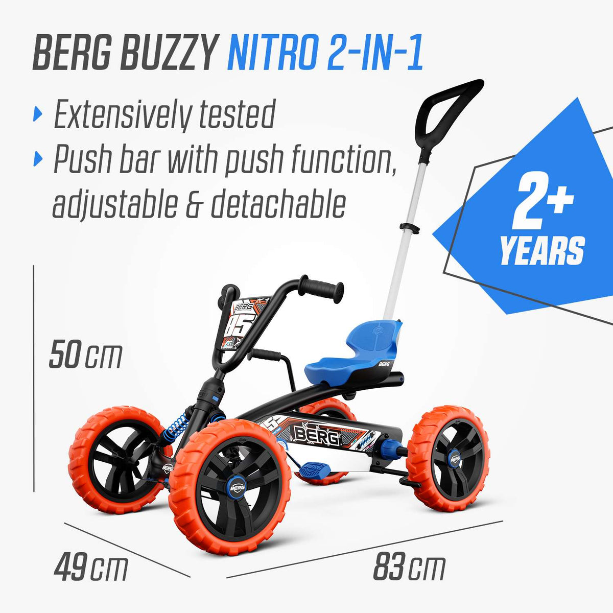 BERG Buzzy Nitro 2-in-1 Go-Kart & Trailer