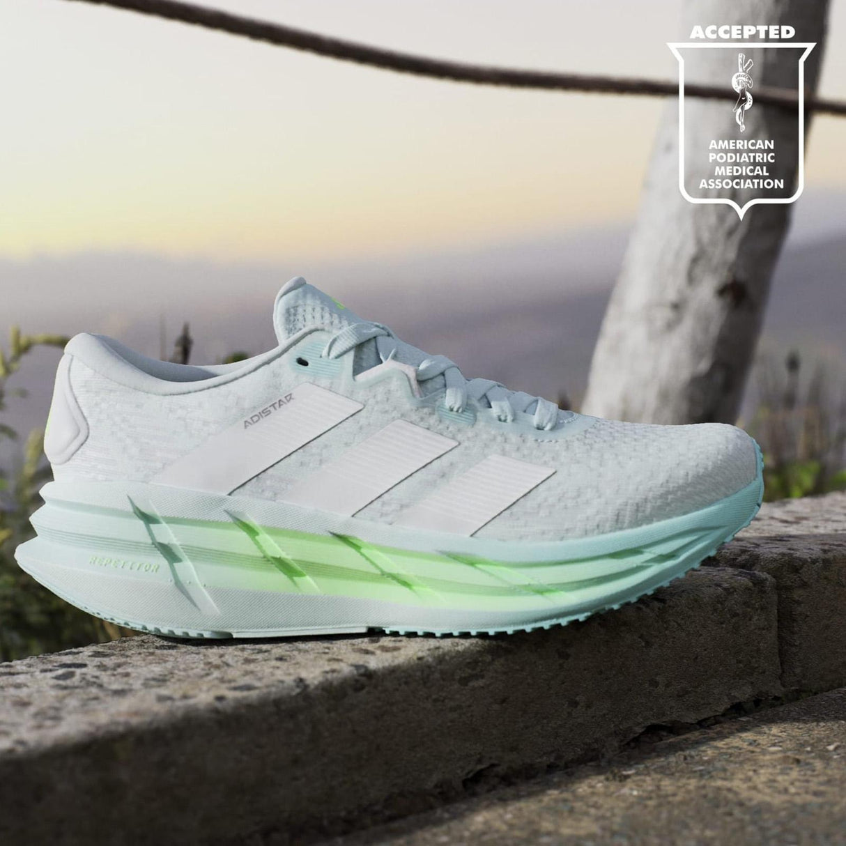 adidas Adistar 4 Womens Distance Lace Running Shoes Lifestyle Outer Full View