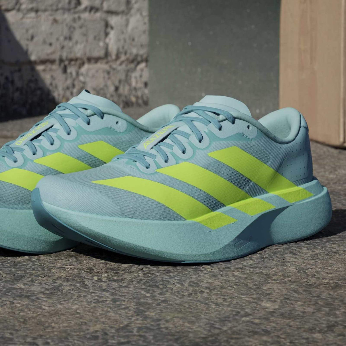 adidas Adizero EVO SL Womens Regular-it Lace Running Shoes