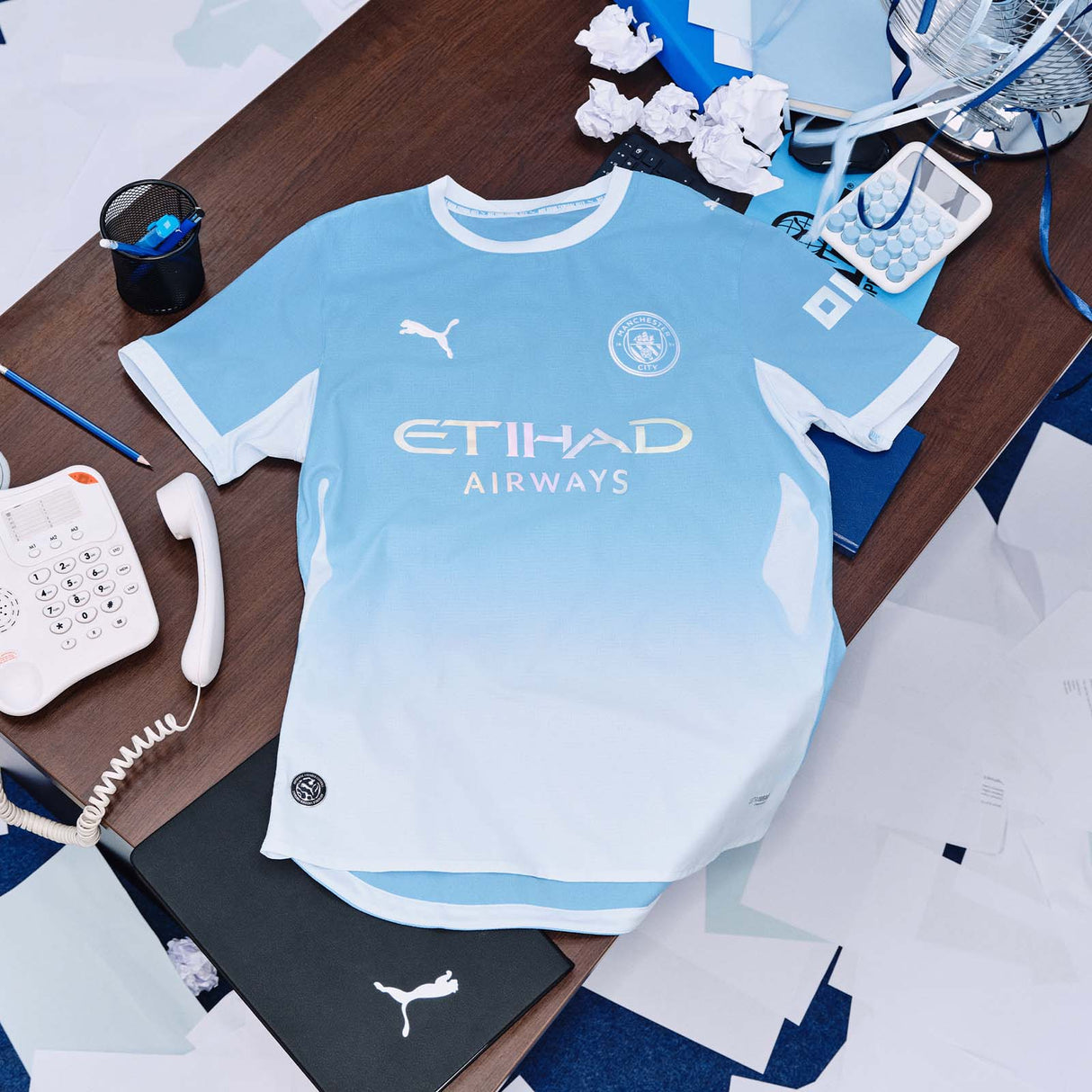 Puma MCFC 26 Kids Home Kit Blue