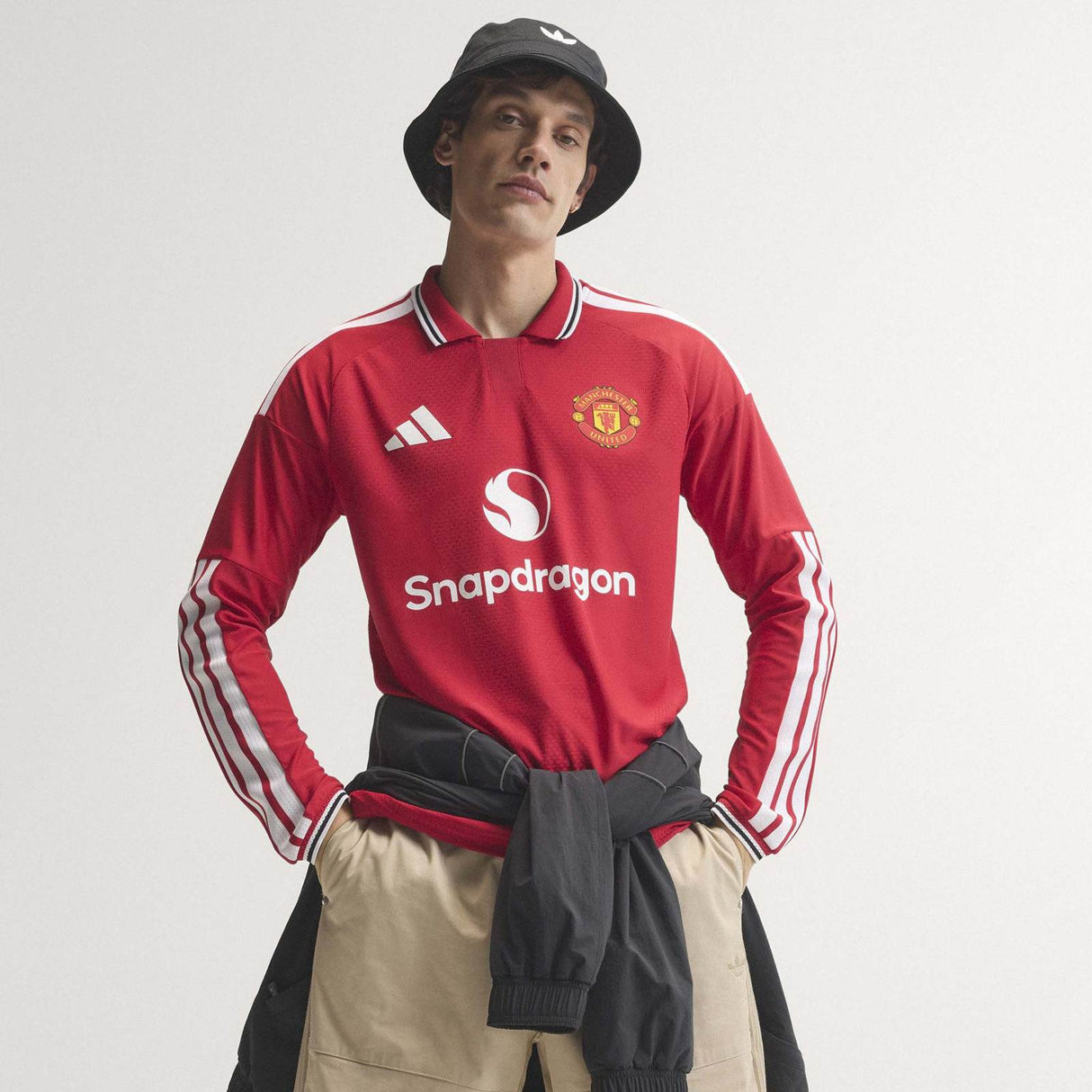 adidas MUFC 26 Auth Home LS Jersey Red