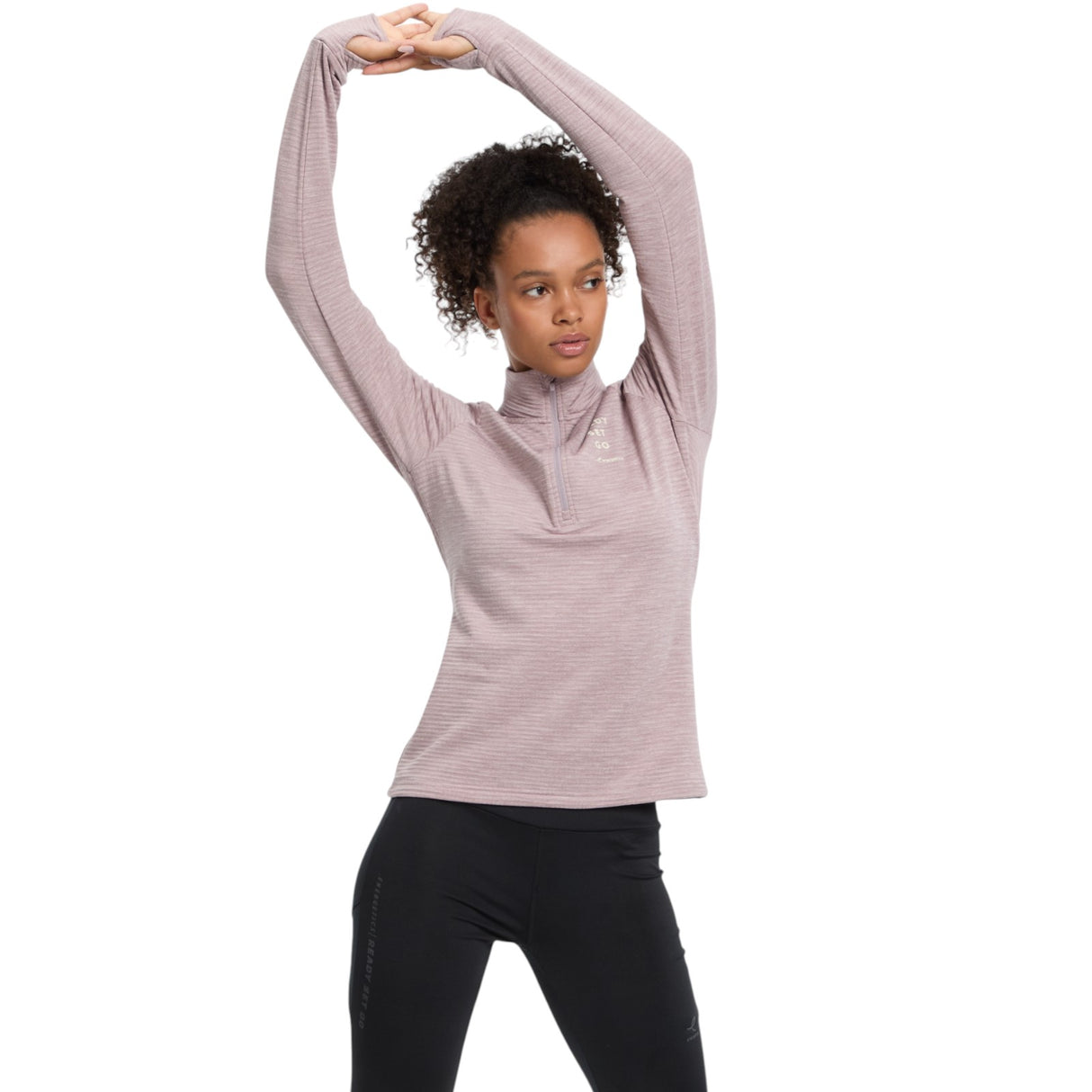 Energetics Wilona Womens Midlayer Half Zip Long Sleeve Fleece Top