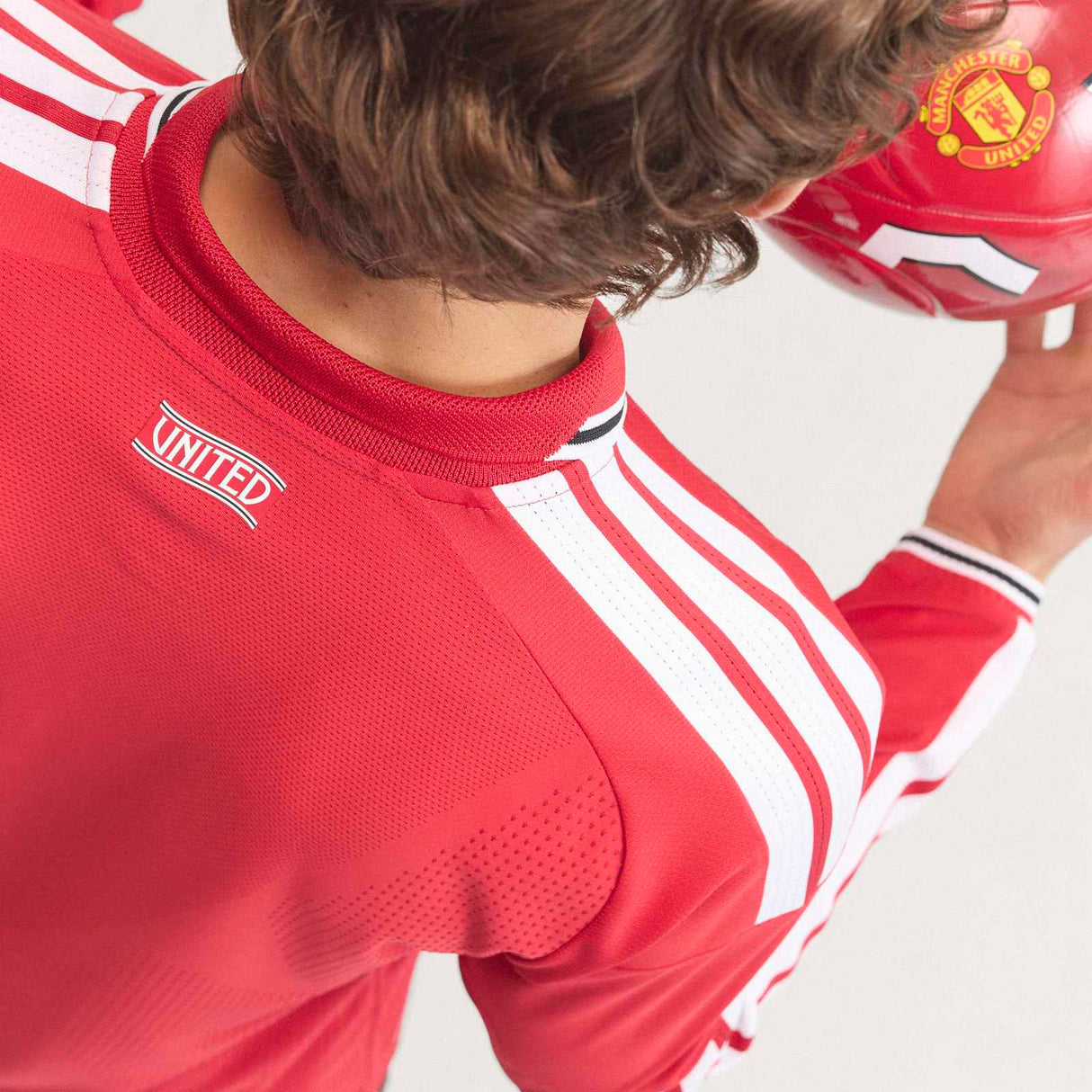 adidas MUFC 26 Auth Home LS Jersey Red