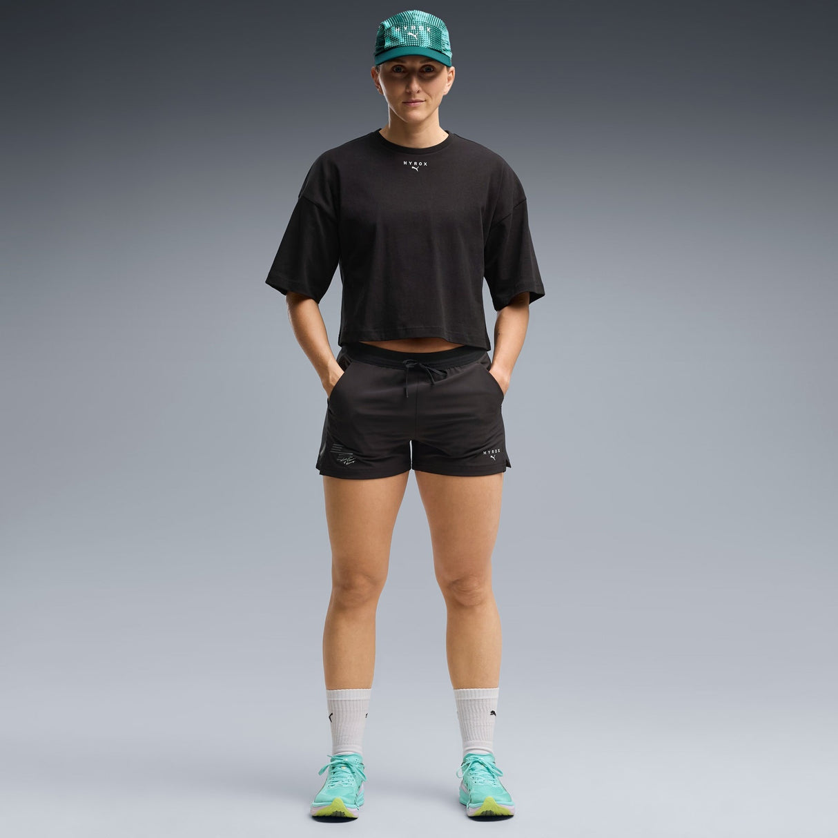 Puma W X Hyrox PWRMode Woven Shorts Blk