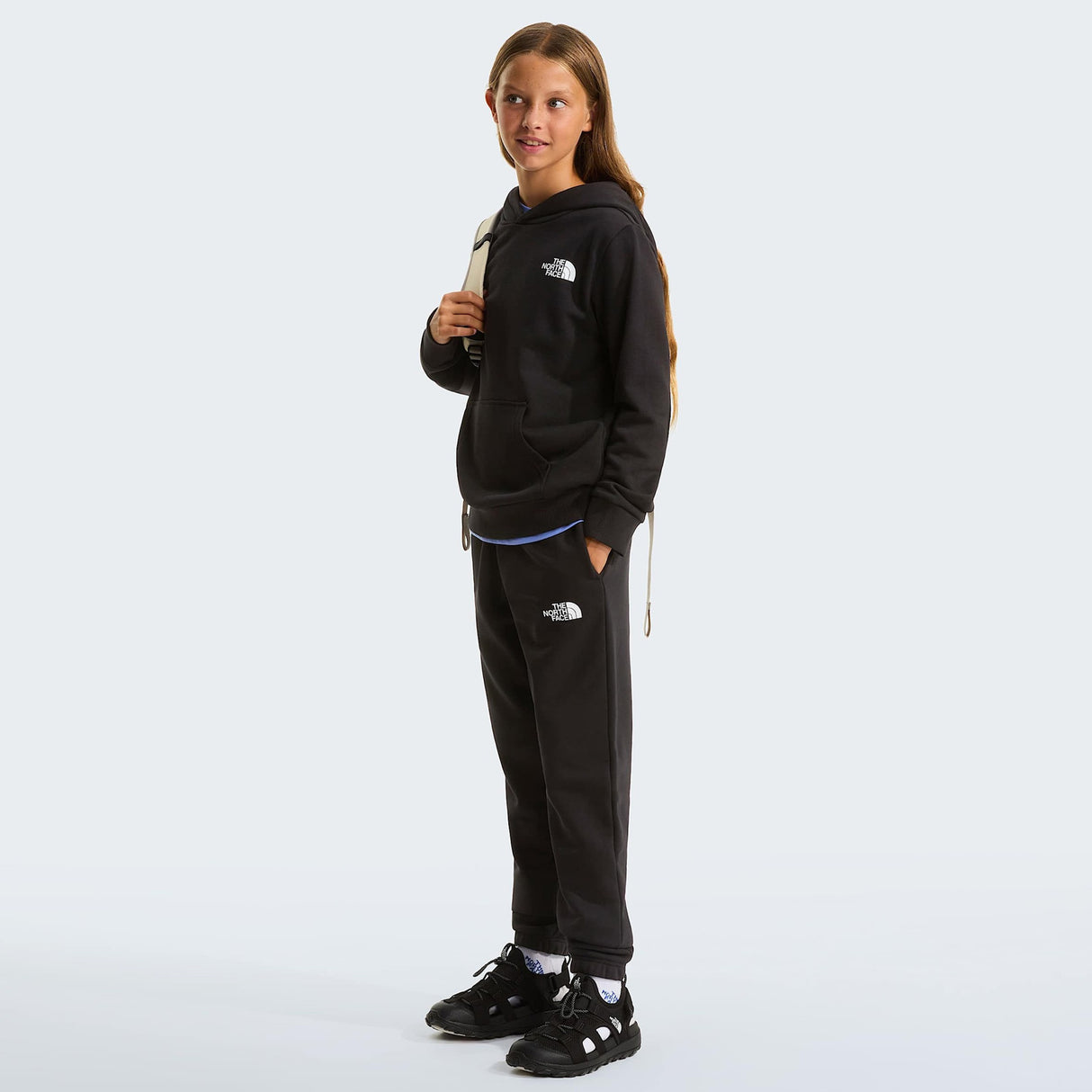 TNF GIRL TEEN DOME LIGHT HOODIE Black
