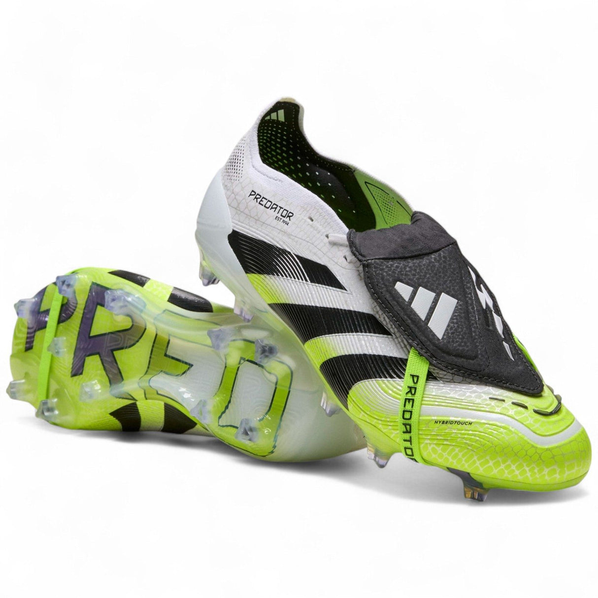 adidas Predator Elite Fold-Over Tongue Adults Firm Ground Football Boots Pair Outer and Sole View