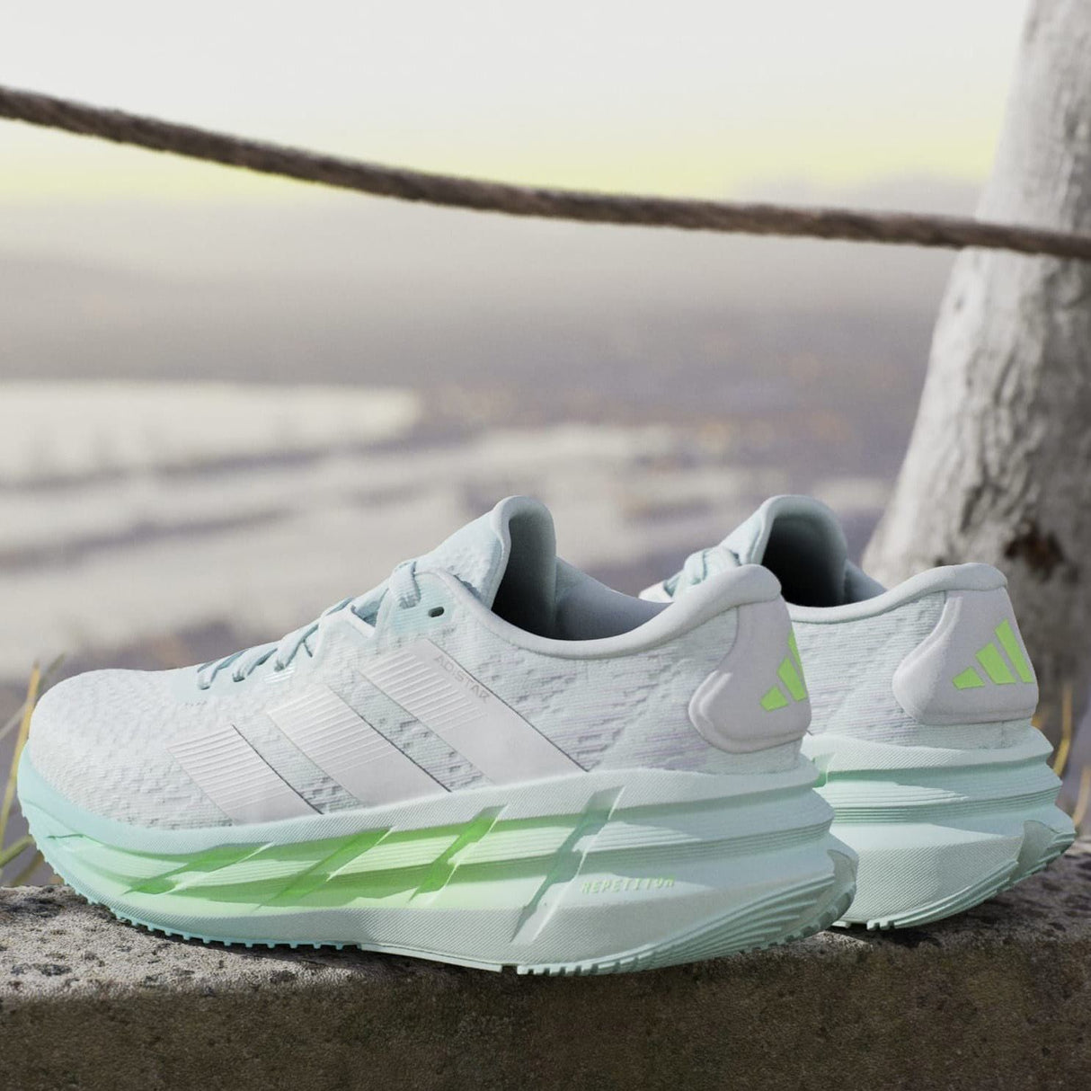 adidas Adistar 4 Womens Distance Lace Running Shoes Lifestyle Pair Side View
