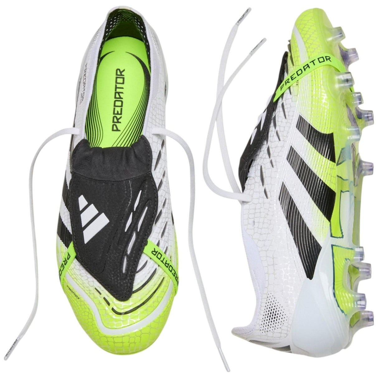 adidas Predator Elite Fold-Over Tongue Adults Firm Ground Football Boots Pair Top and Inner View