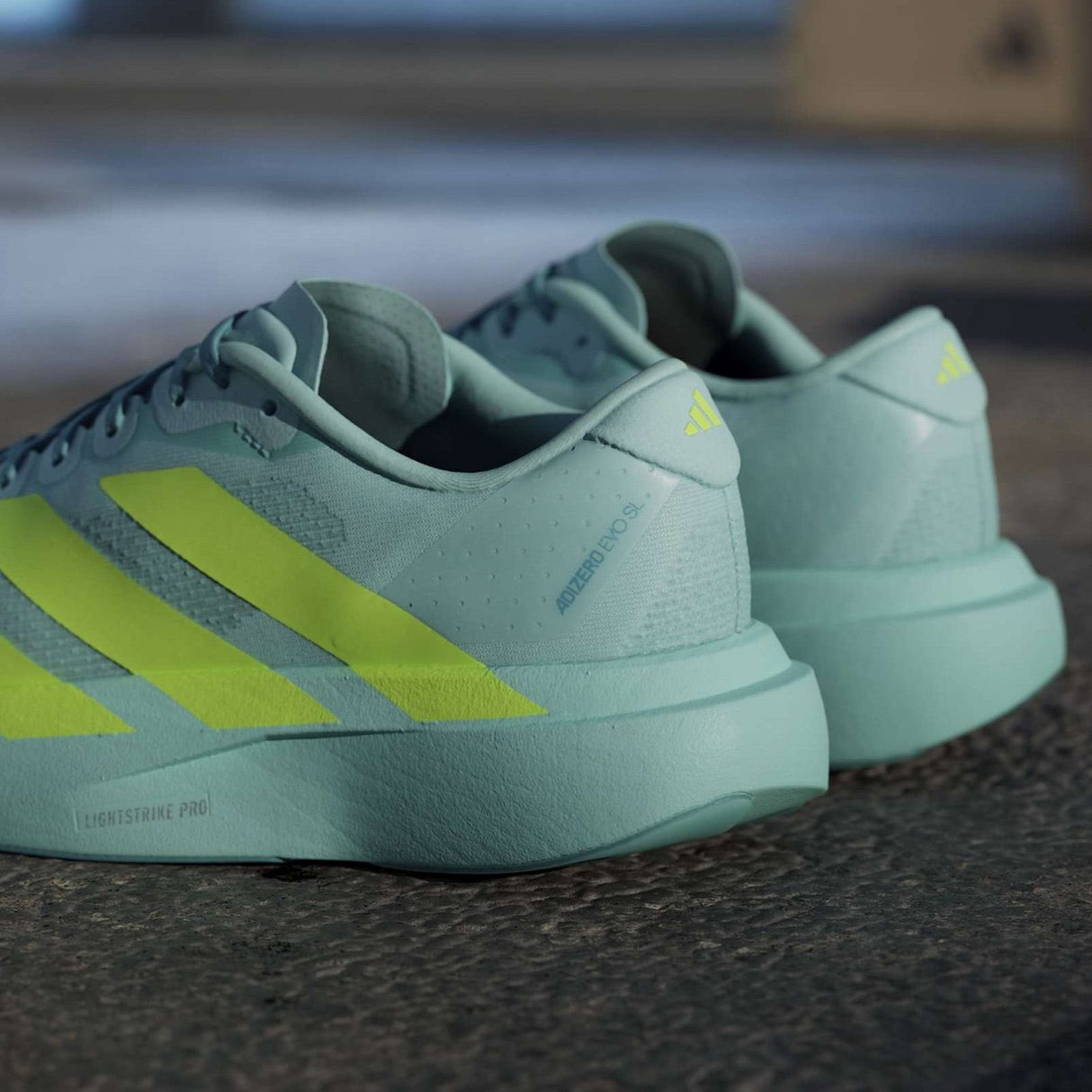 adidas Adizero EVO SL Womens Regular-it Lace Running Shoes