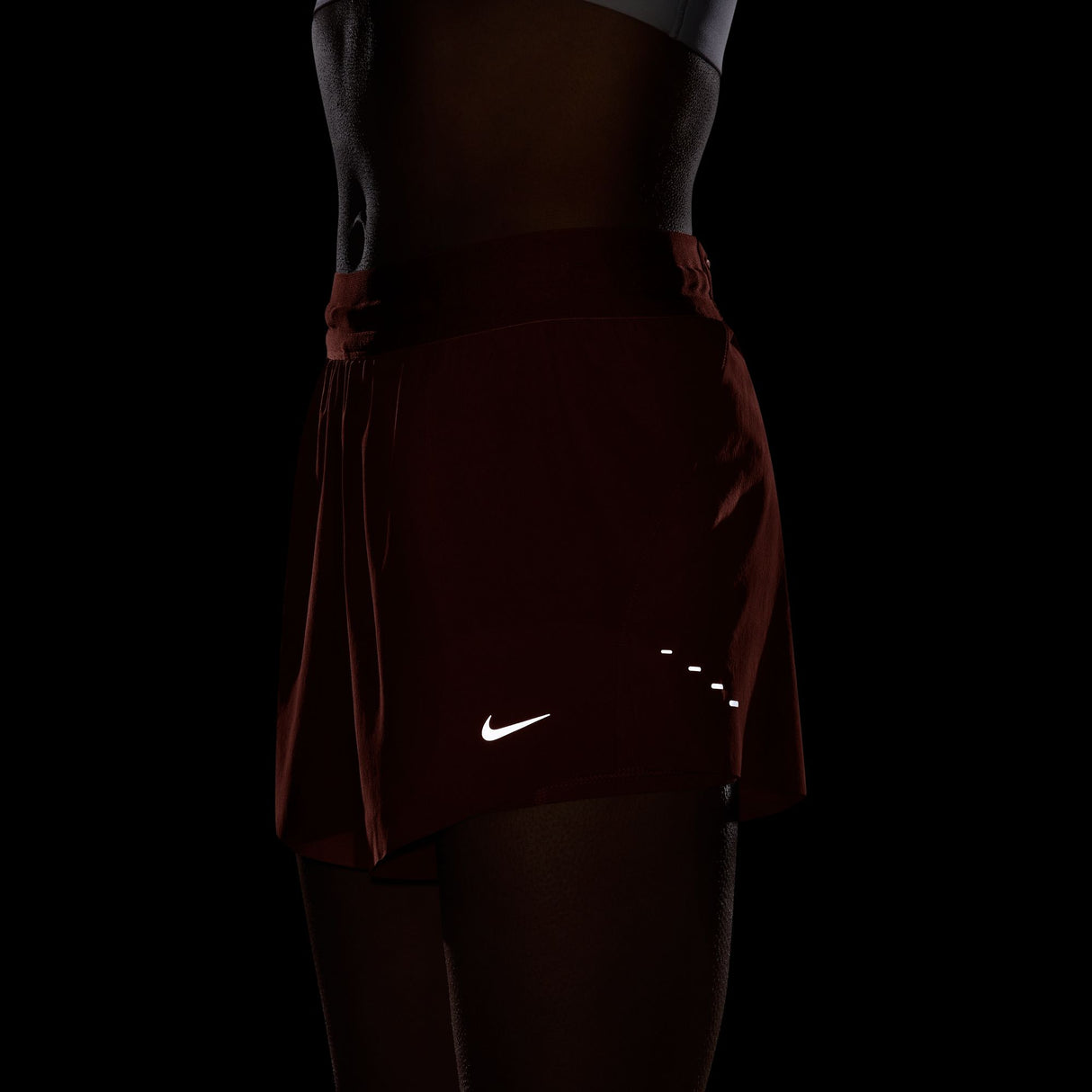 Nike Swift Womens Dri-Fit Mid-Rise 2-In-1 Running Shorts