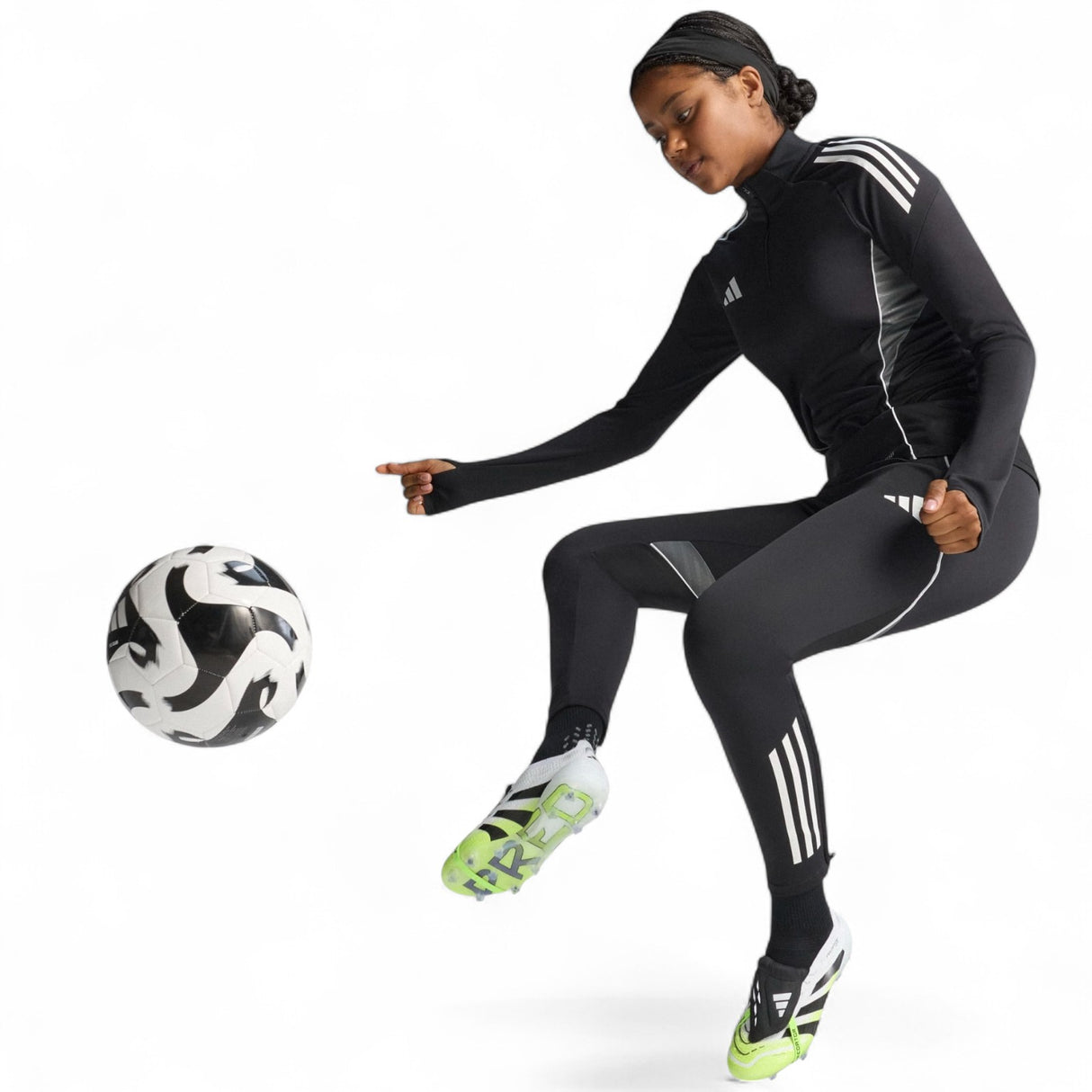 adidas Predator Elite Fold-Over Tongue Adults Firm Ground Football Boots Model Kicking Ball View