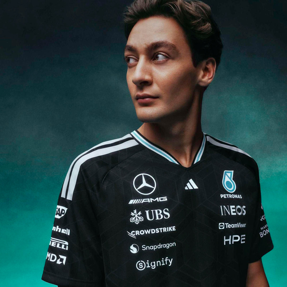adidas Mercedes Driver Tee Black