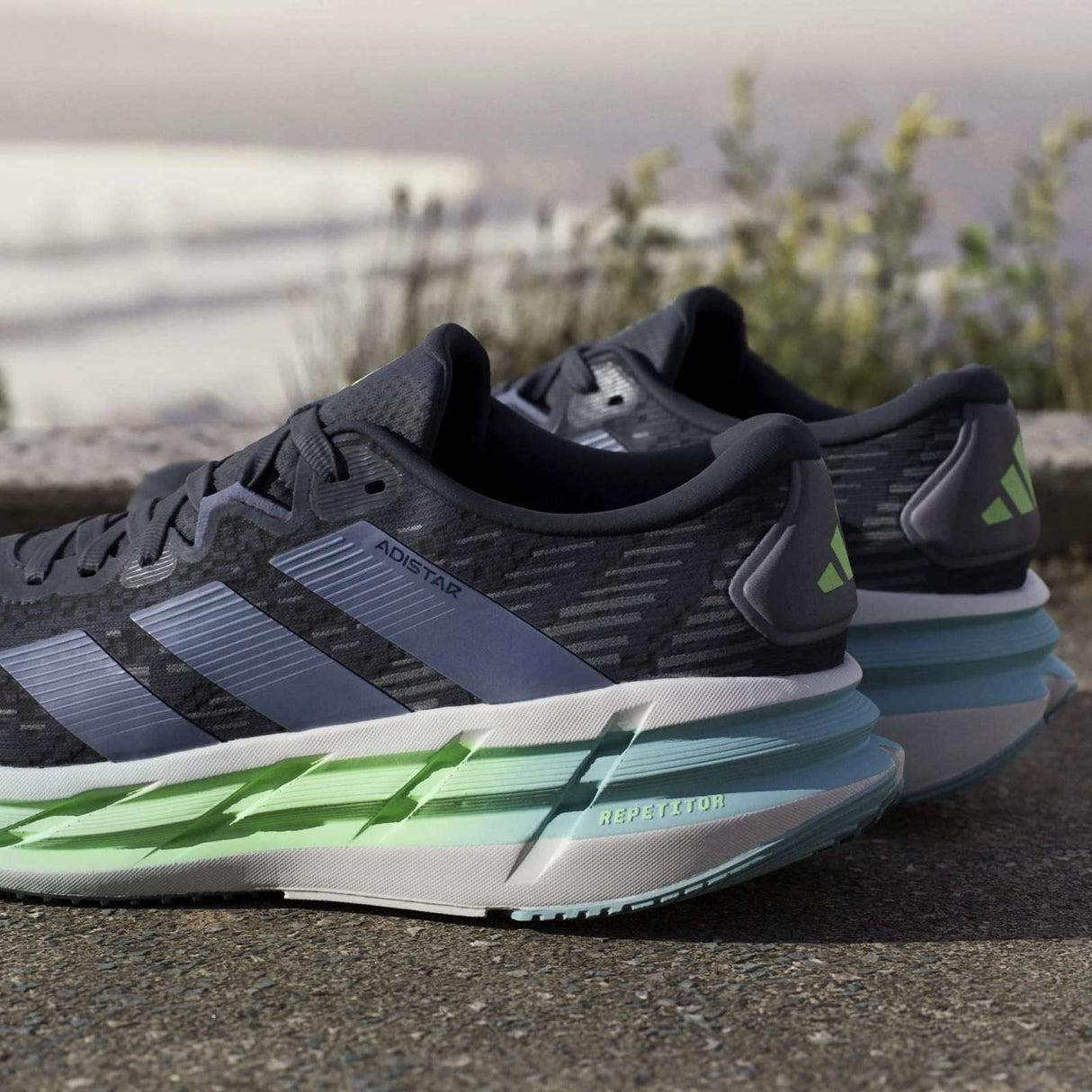 adidas Adistar 4 Mens Cushioned Regular-Fit Running Shoes
