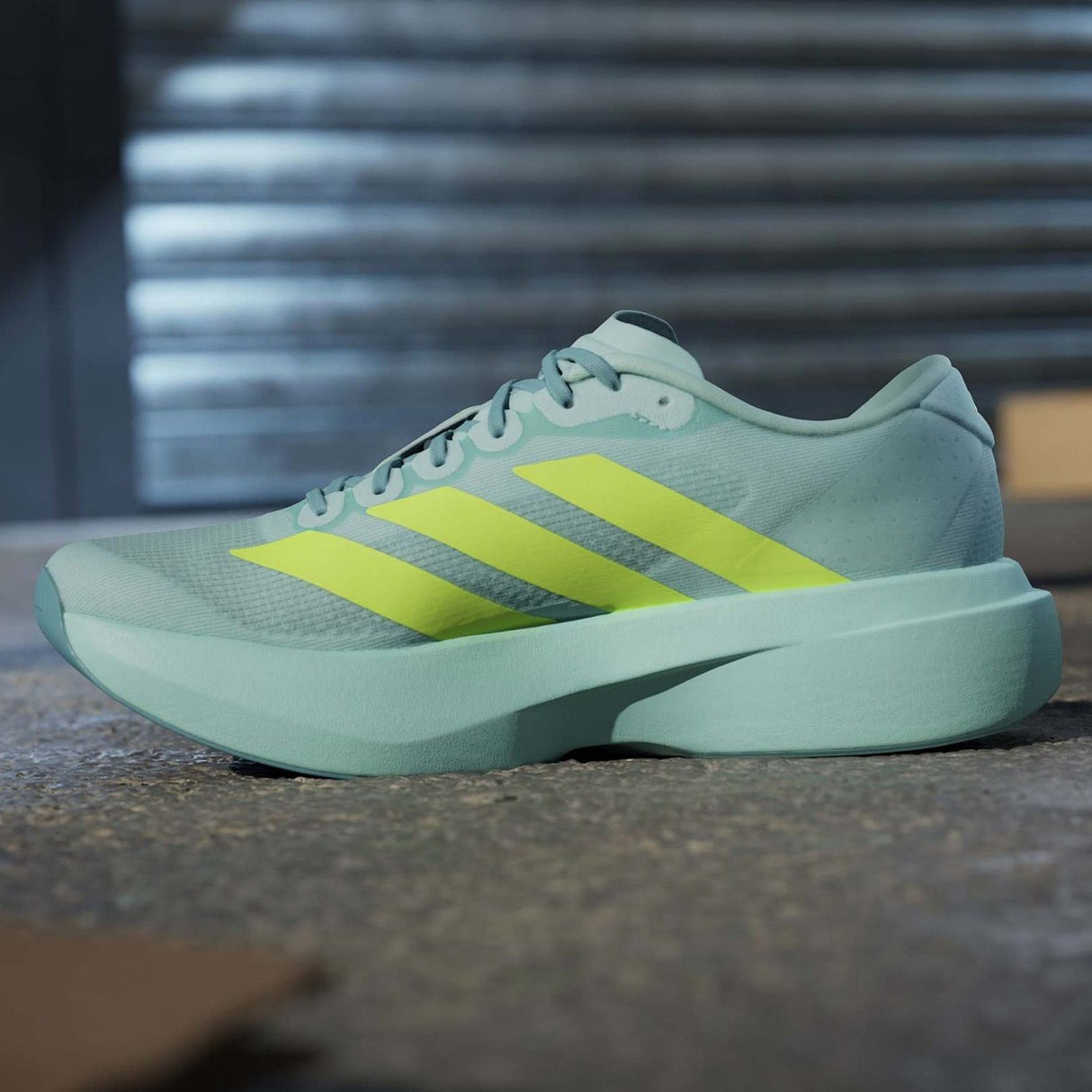 adidas Adizero EVO SL Womens Regular-it Lace Running Shoes