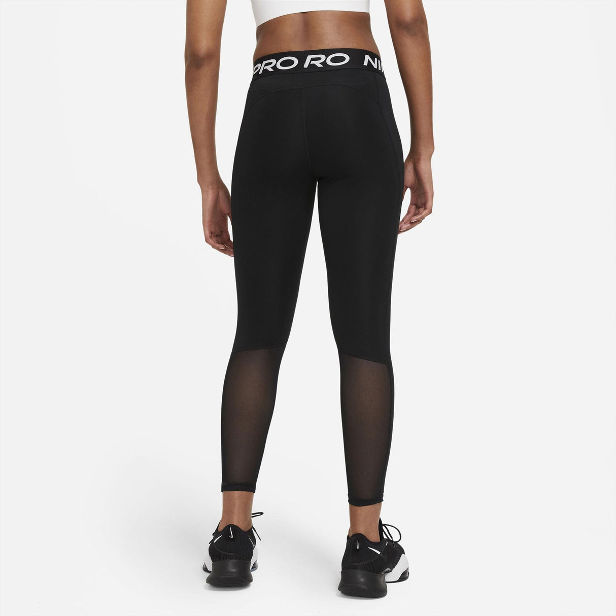 Nike Pro Womens Mid-Rise Mesh-Paneled Tights