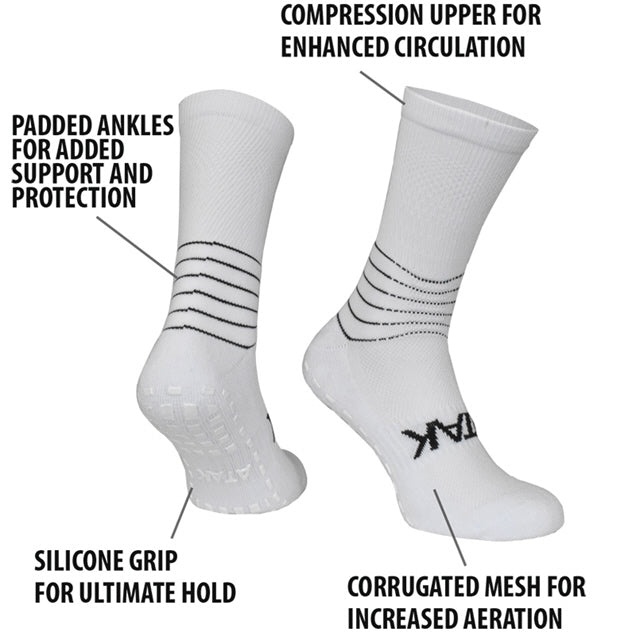 ATAK C-Grip Kids Socks White