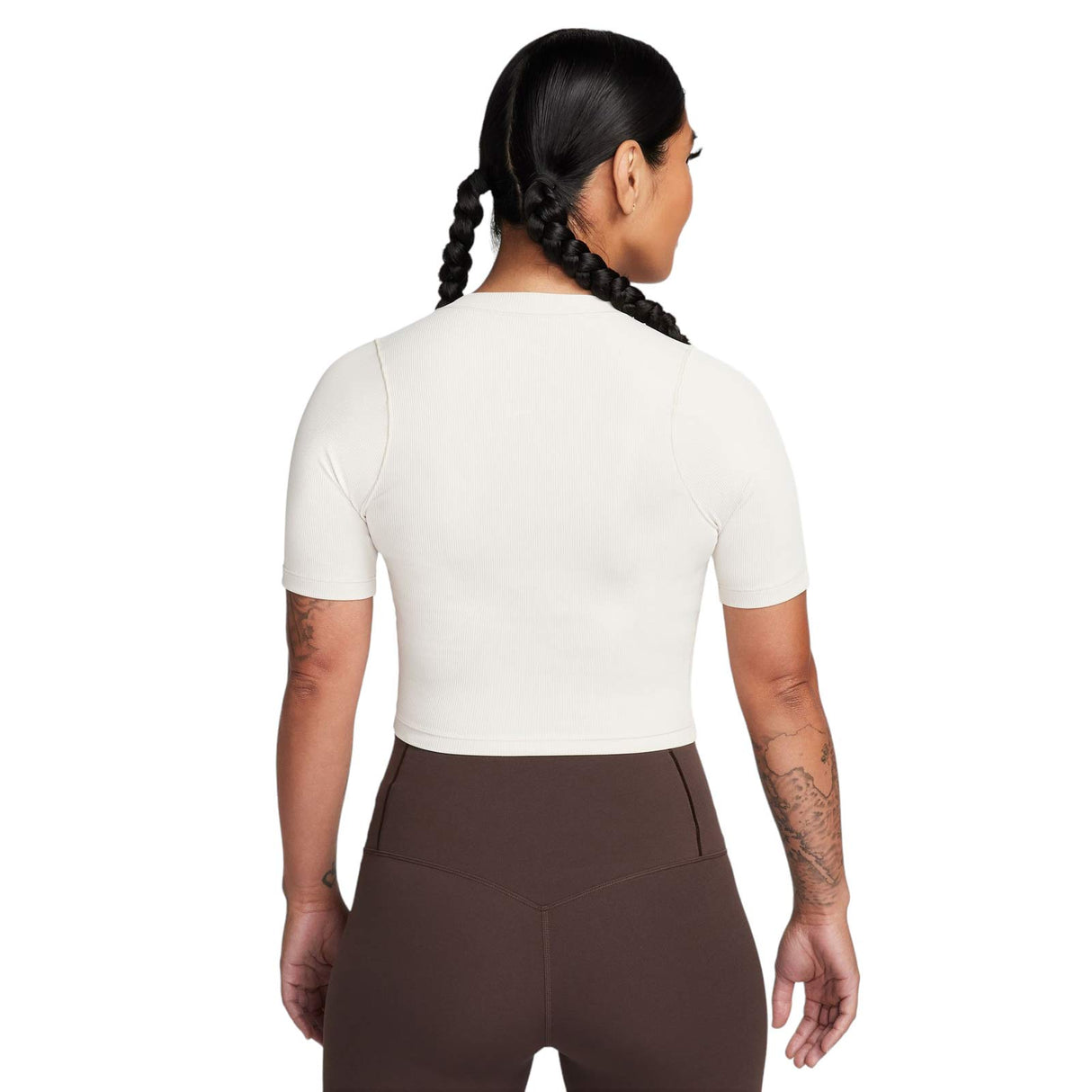 Nike Zenvy Rib Womens Dri-FIT Short-Sleeve Cropped Top