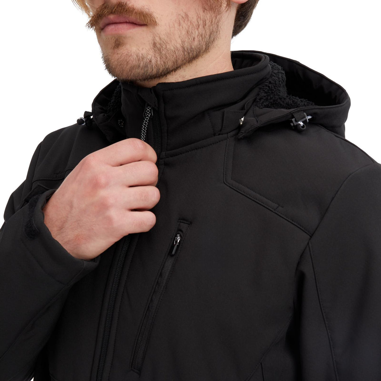 McKinley Tura III Mens Full-Zip Softshell Hooded Jacket