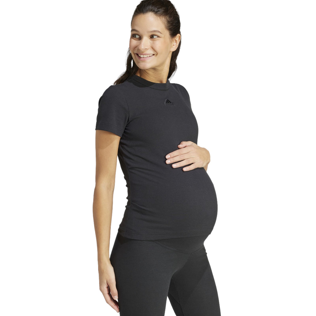 adidas Womens Short Sleeved Maternity T-Shirt