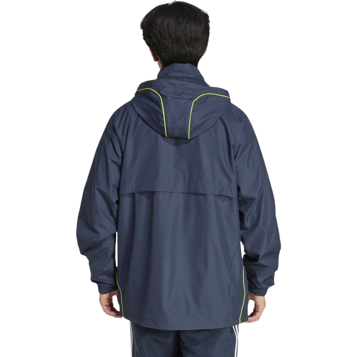 adidas Real Madrid Adults Full-Zip Windbreaker Jacket Model Back View