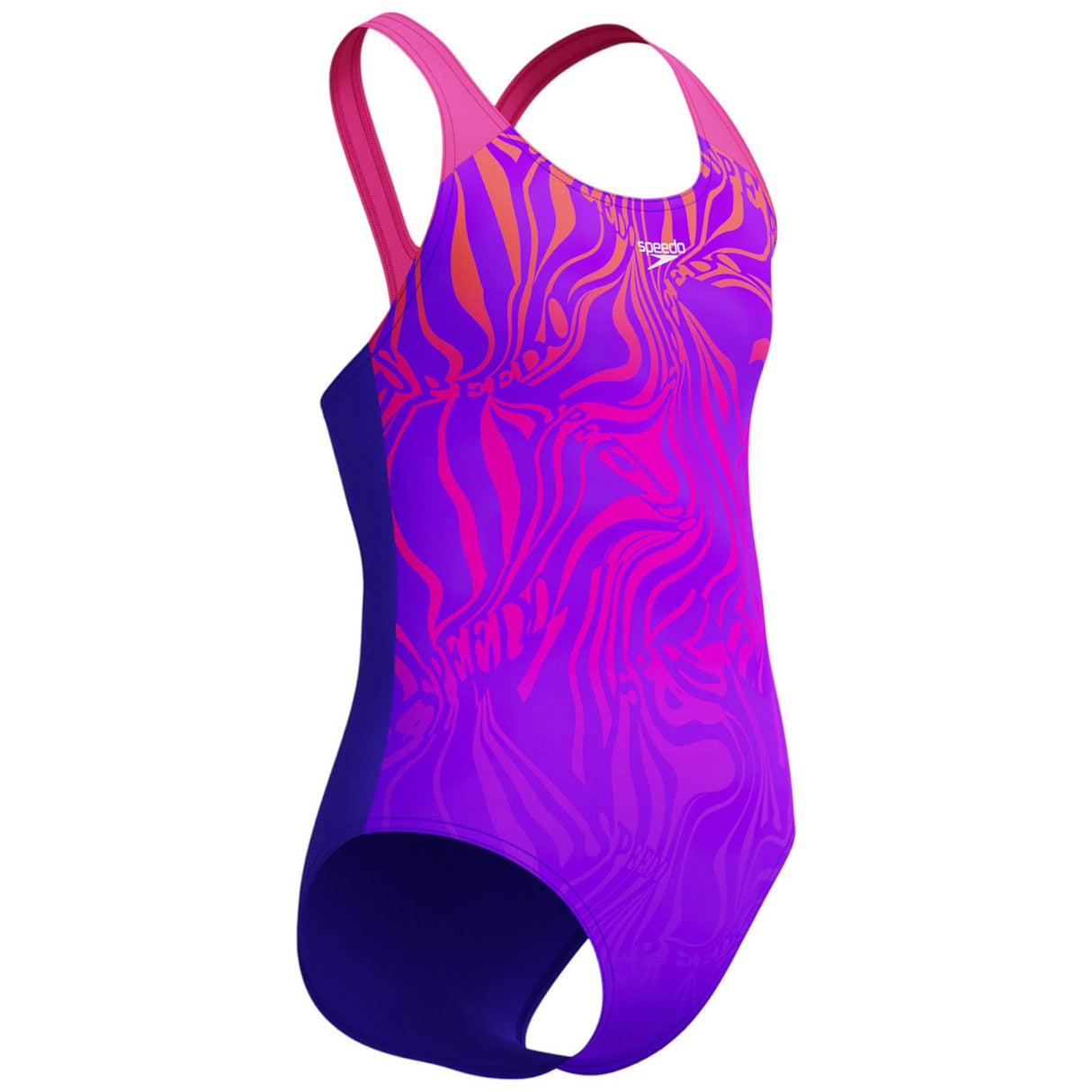 Speedo Girls Digit Placement Splashback Swimsuit