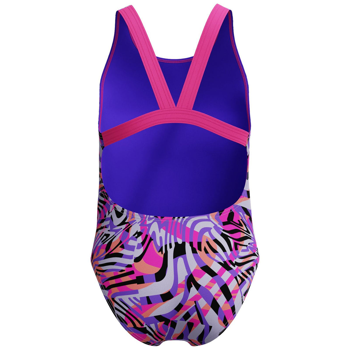 Speedo Girls Digit Allover Leaderback Swimsuit