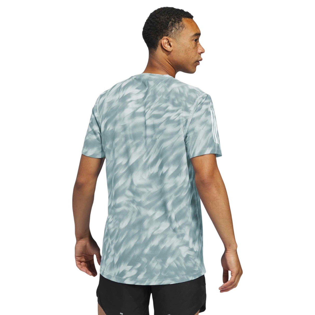 adidas Own The Run Mens Allover Print Running T-Shirt