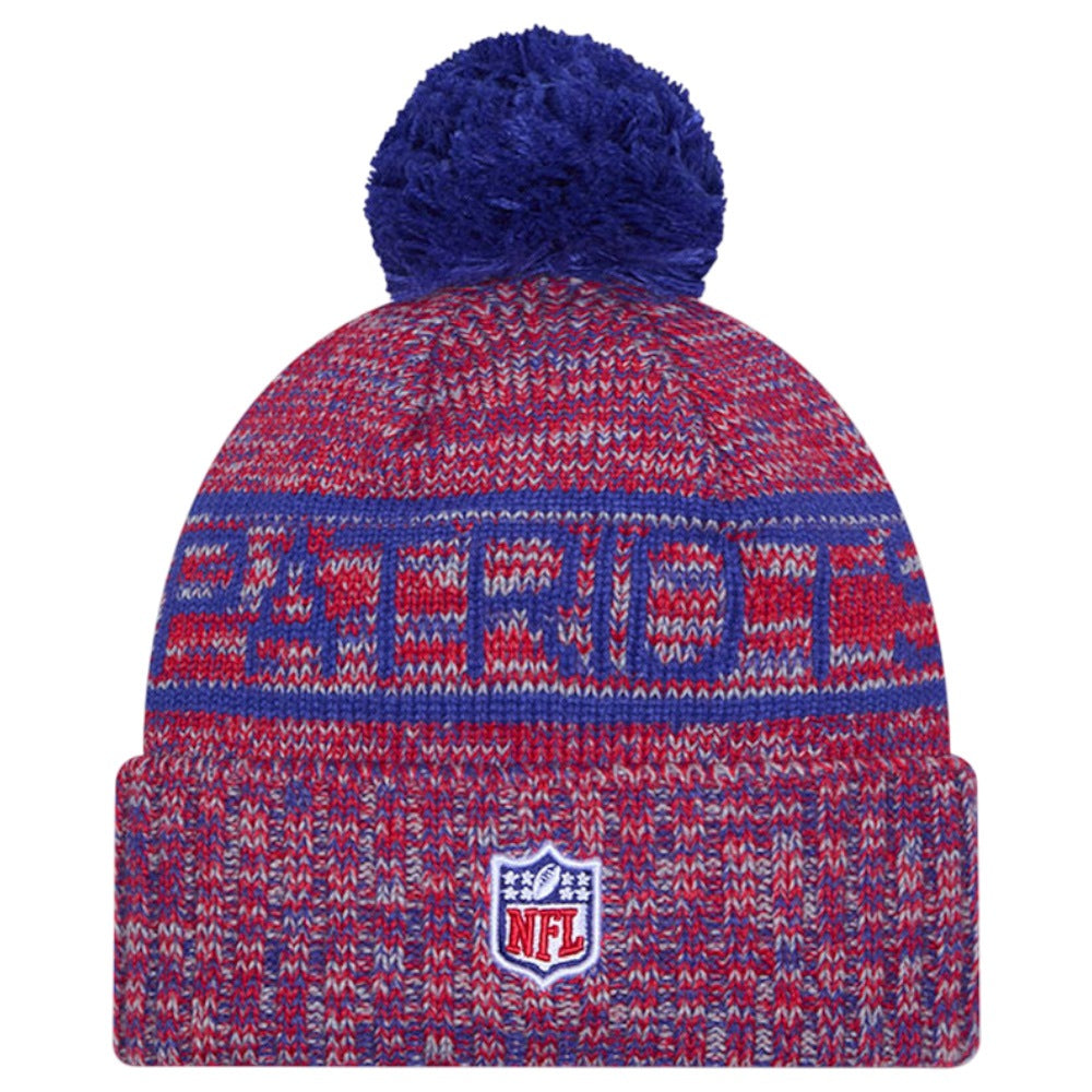 New Era NFL 25 Patriots Bobble Hat Blue