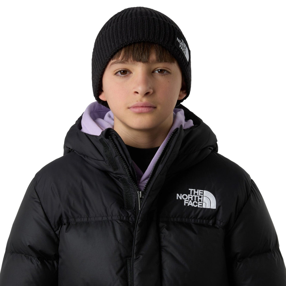 The North Face Logo Box Cuffed Kids Beanie