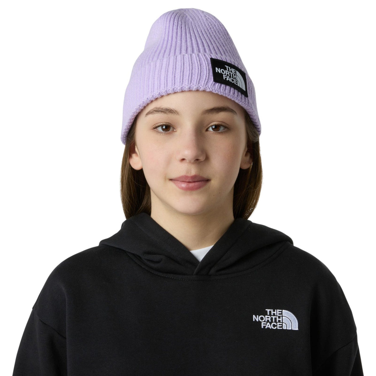 The North Face Logo Box Cuffed Kids Beanie