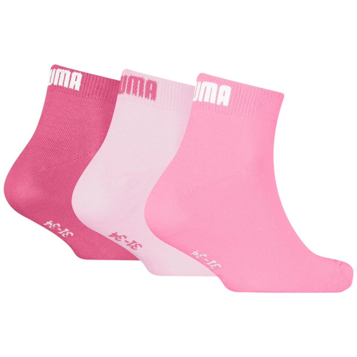 Puma Elements Puma Elements Kids Quarter-Length Cotton Socks - 3 Pack