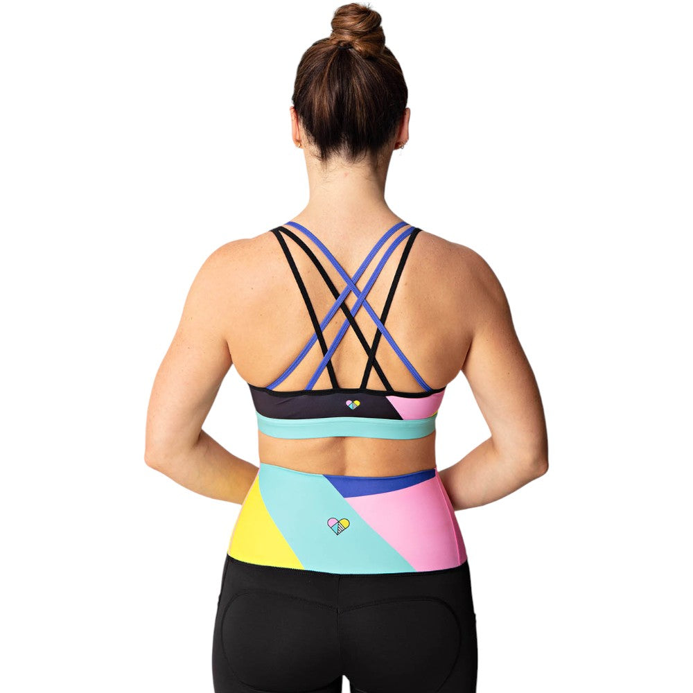 Peachylean Flex Graphic Print Womens Sports Bra