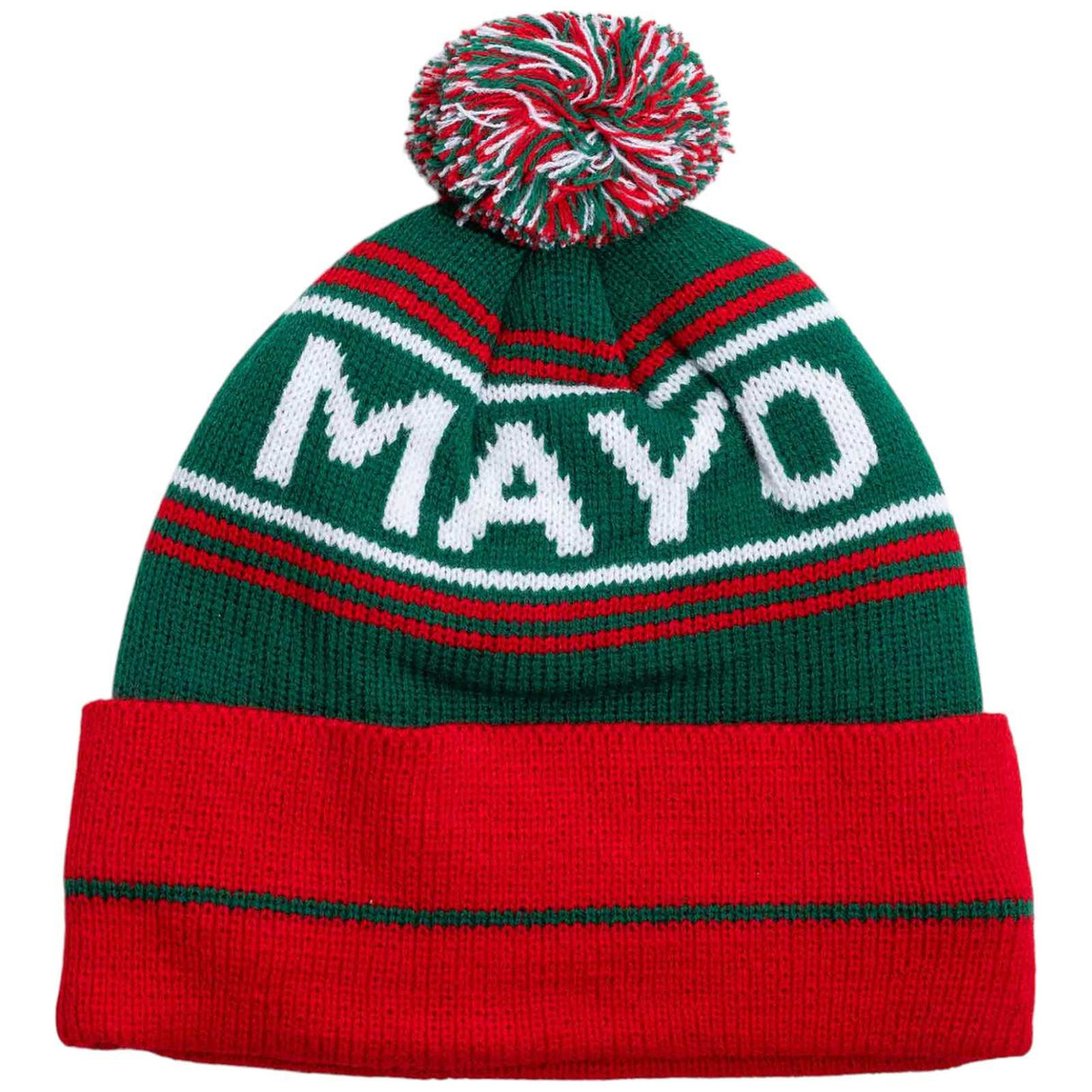 USSI Mayo GAA Football Bobble Beanie Hat Back View