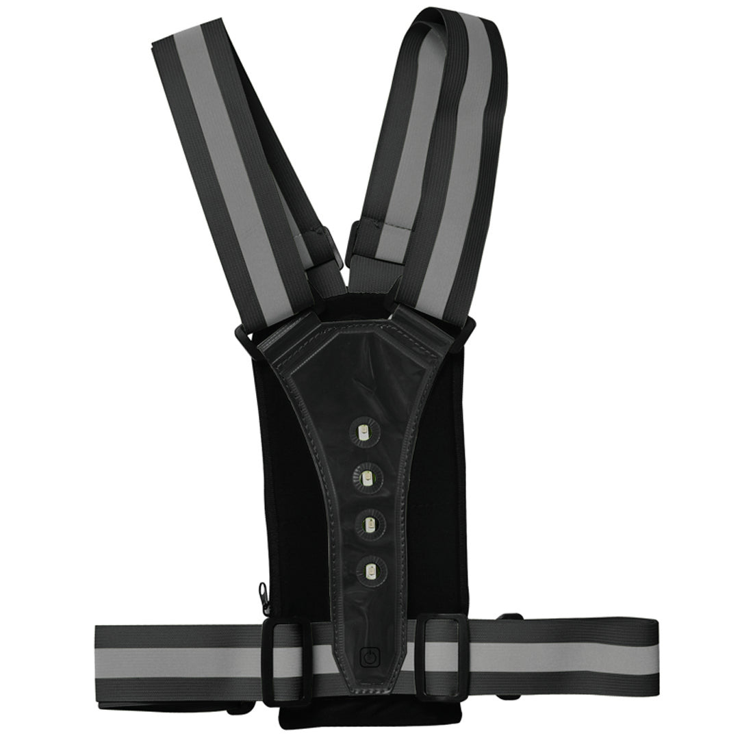 UP Stile Reflective LED Running Vest With Phone Carrier - Black