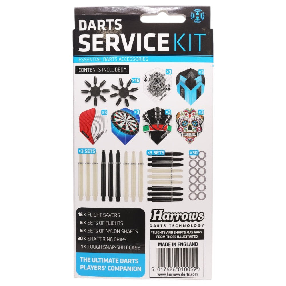 Harrows Darts Service Kit Back View