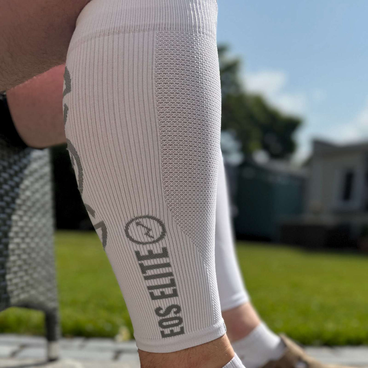 EOS Calf Compression Sleeves White Side View