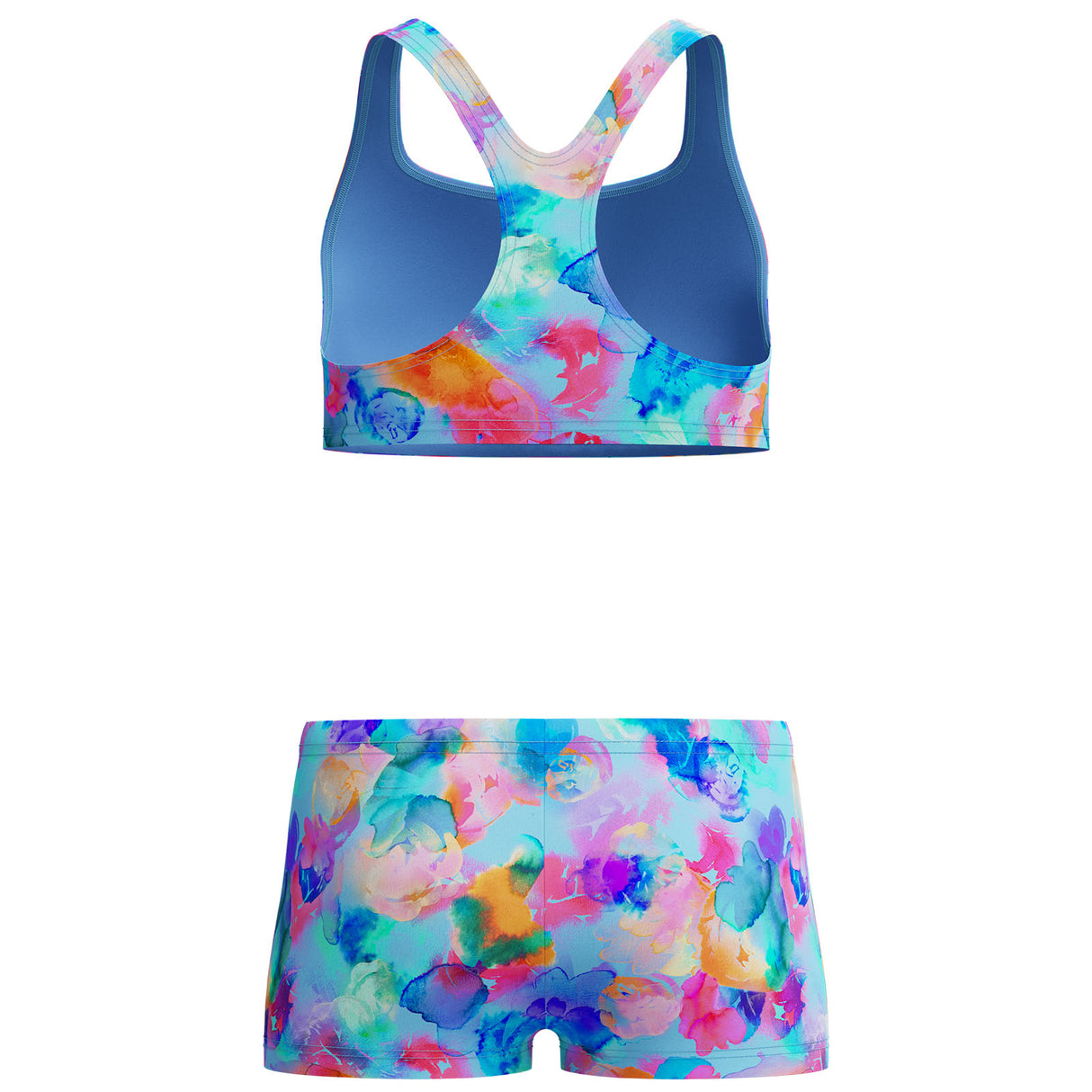 Speedo Girls Printed Racerback Two-Piece Bikini Set