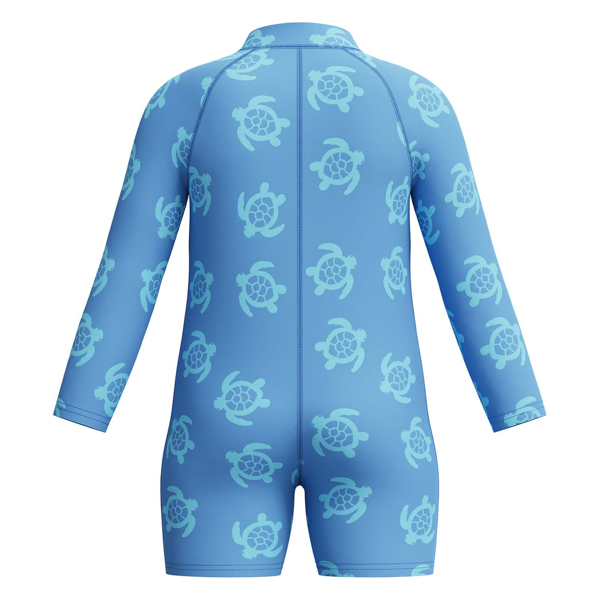 Speedo Kids Printed Long-Sleeve One-Piece Zip Swimsuit
