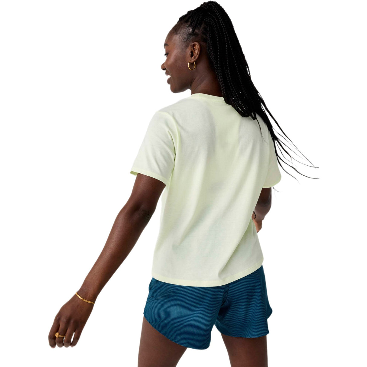 Brooks Graphic Womens Relaxed-Fit Short-Sleeve T-Shirt