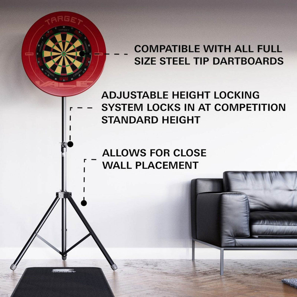 Target Darts Portable and Adjustable Dartboard Stand