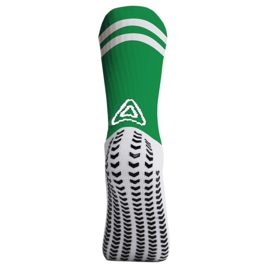 Azzurri Kid Grip Tec Sock Bttle Grn/Wht