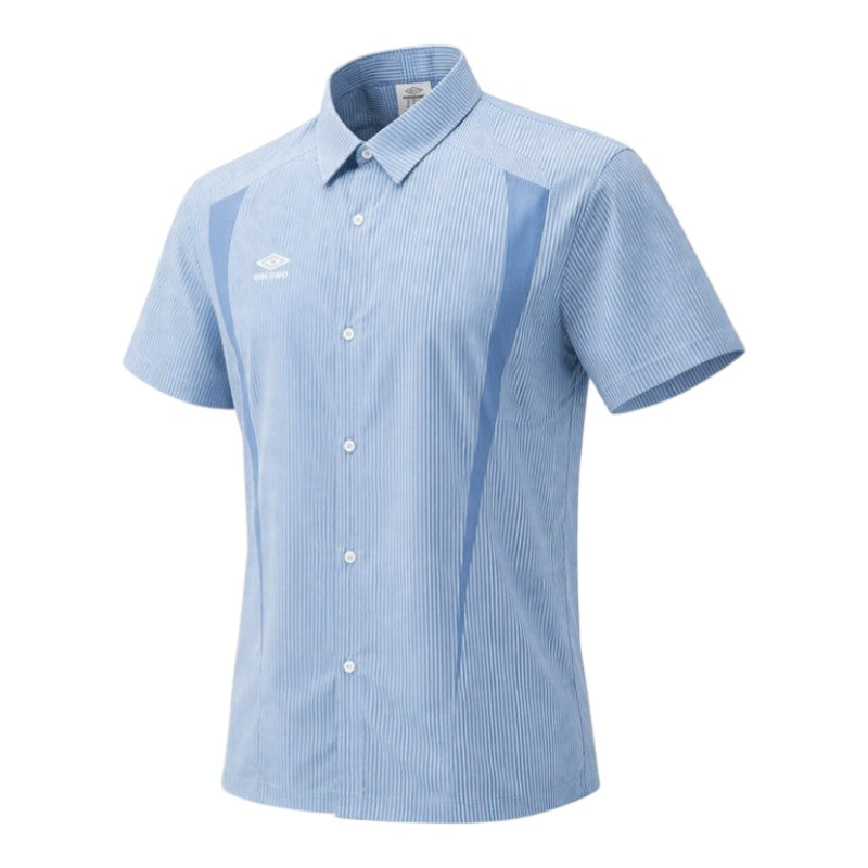 Umbro Short Sleeve Buttoned Mens Boxy-Fit Logo Shirt