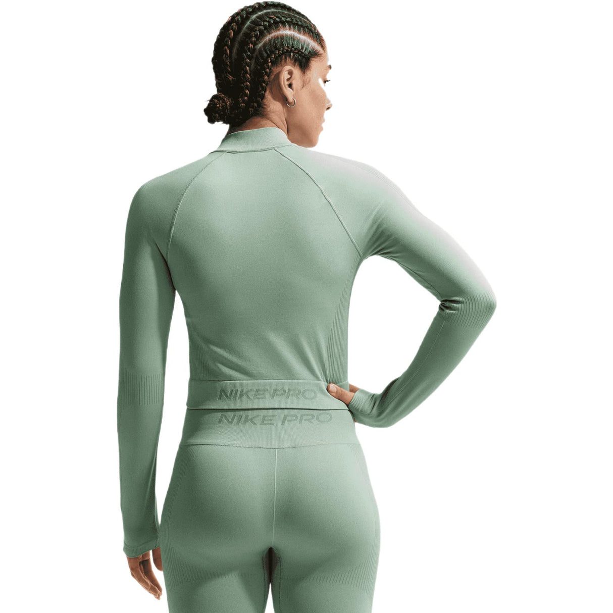 NIKE DF SMLS FZ MIDLAYER WMS Green