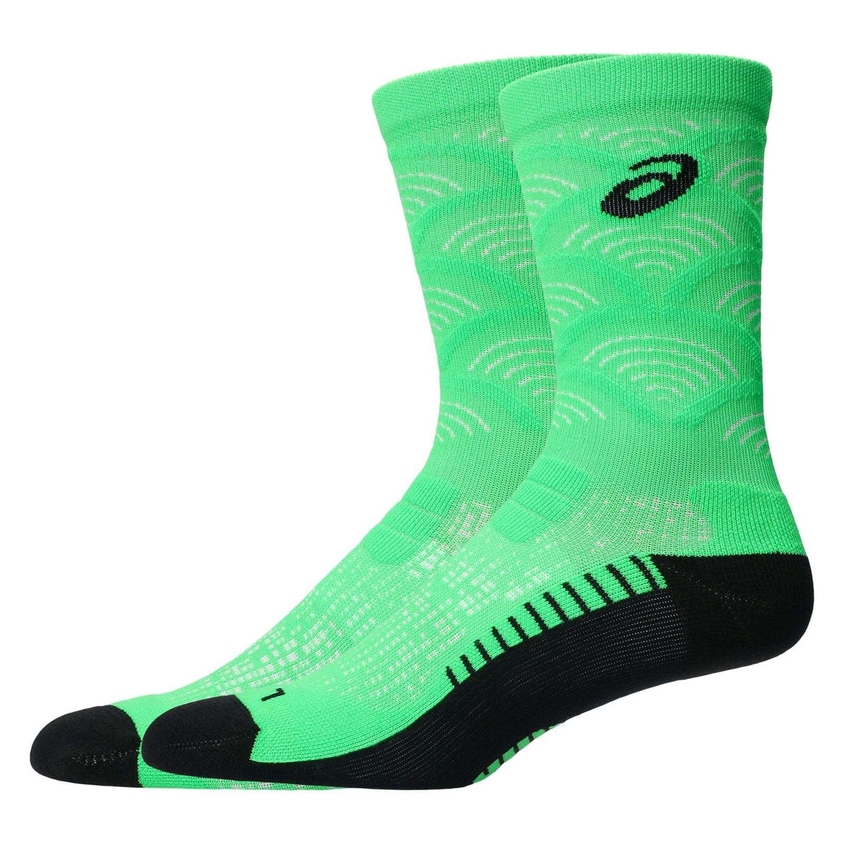 ASICS Performance Run Crew Sock Grn/Blk