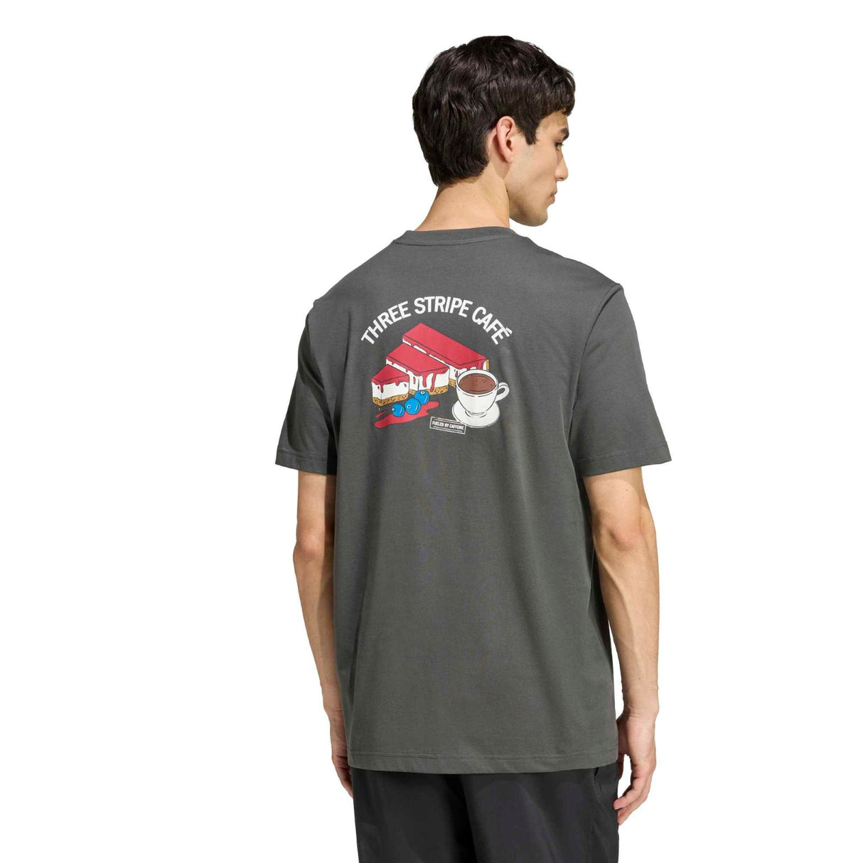 adidas Coffee Cafe Cheesecake Mens Short Sleeve Graphic Tee